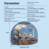 Tente Dôme Bulle Étoile Moderne de Luxe Transparente en Polycarbonate pour Extérieur, Petite et Étanche