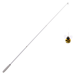 Nouvelle canne à chat télescopique, longue perche, canne à pêche télescopique, extra longue, petite abeille réaliste, jouet interactif pour chat. - Product Image 5
