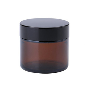 Wadah krim kosong kosmetik, baru kemasan 5g 10g 15g 20g 30g 50g bening frosted kosmetik jar amber glass mulut lebar - Product Image 4