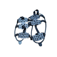 YAMAOutdoor Chaînes à neige pliables légères et imperméables à 24 griffes anti-givre et anti-métal pour bottes de glace et crampons d'escalade