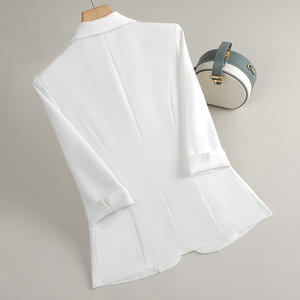 Vestido Blanco de Primavera para Mujer, Mangas Cortas, Nuevo Estilo Elegante, Traje de Oficina, Delgado, Profesional, Cintura Ajustada, Blazers Femeninos - Product Image 6