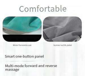 Draagbare Oplaadbare Elektrische Ijs Zijde + Flanellen U-Vorm Nek Massage Kussen 2000Mah Batterij Timing Massageapparaat - Product Image 6