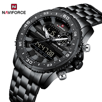 Reloj de Pulsera Naviforce NF9234 9234 para Hombre, Original, de Cuarzo, de Acero Inoxidable, Resistente al Agua, de Lujo, para Negocios