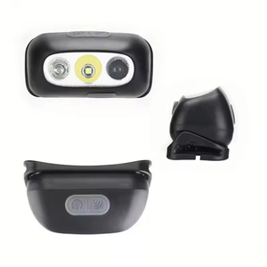 Lampe frontale LED tactique noire portable à induction par ondes, rechargeable par USB, en ABS, pour course nocturne et pêche – Offre spéciale - Product Image 6