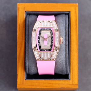 2026 Luxury Women's Tonneau Quartz <b>Watch</b> Diamond Inlaid Skeleton Dial Fashion Wristwatch OEM - Product Image 3
