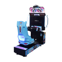 Colorful Park, une machine de jeu de course classique pour un joueur avec sièges rouges à monnayeur.