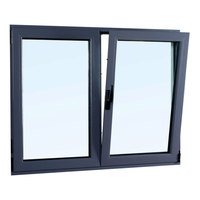 Fenêtre pivotante de luxe en aluminium, boîtier Standard british, fenêtre à bascule pour maison