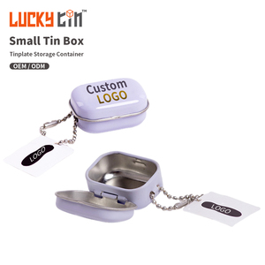 Boîte de stockage en fer blanc mignon personnalisé en gros boîte en métal à charnière conteneur Mini Portable drôle mignon petite boîte en étain pour Boutique de cadeaux - Product Image 1