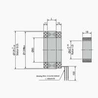 Moteur BLDC PrimoPal 129 mm, stator 48 V 157 W 3000 tr/min, aimant à rotor interne, entraînement direct, moteur sans balais sans cadre pour articulation de robot