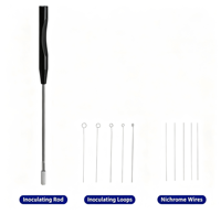 Support d'inoculation en cuivre réutilisable, aiguille à boucle en nicrome, outils d'inoculation en microbiologie