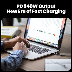 Toocki thiết kế mới bện dây hợp kim nhôm Loại C totype C USB C 240W nhanh sạc cáp dữ liệu với hiển thị kỹ thuật số - Product Image 2