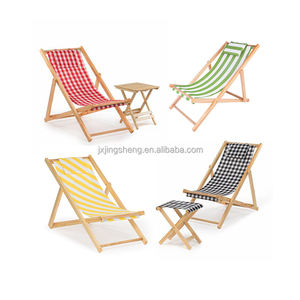 Chaises de plage en <span class=keywords><strong>bois</strong></span> personnalisées promotionnels, chaises de plage portables à hauteur réglable, neuves - Product Image 3