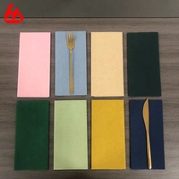 Serviettes en papier de restaurant Serviettes d'hôtel Serviettes de poche à couverts couleur or personnalisées