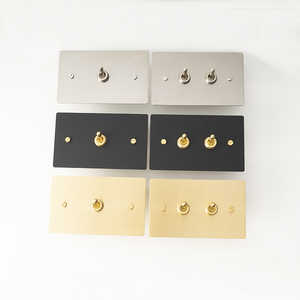 Piastra SS in bronzo retrò nero dorato personalizzato 30 giorni in ottone Knulred Toggle 110V presa per interruttore a parete Standard americano - Product Image 3
