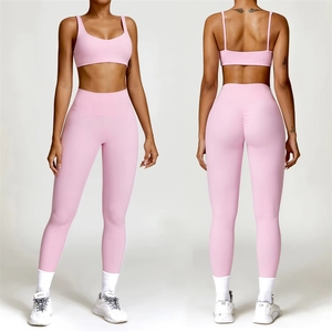 2PCS Fitness <strong>Yoga</strong> Set High Waist Gym Running Bra Legging Workout Clothes for Women Sportswear <strong>Activewear</strong> - Product Image 1