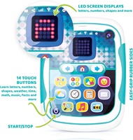 Tableta electrónica de aprendizaje para niños pequeños, juguete con botones coloridos, música, luz, ordenador interactivo de simulación, juguete educativo temprano para niños