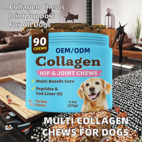Pour OEM/ODM – Nouvelles gommes à mâcher multi-collagène riches en protéines pour chats et chiens, avec vitamine C et acide hyaluronique pour soutenir les articulations, le cartilage et la peau