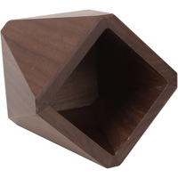 Porte-stylo en bois massif, organiseur de bureau avec design géométrique à facettes pour la décoration du bureau, de la maison et de la salle d'étude