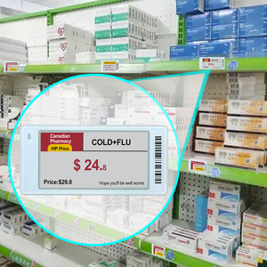 Panneau médical intelligent IoT à écran E-Paper lisible en plein soleil et basse consommation, pour réduire la confusion des patients, avec mise à jour sans fil des étiquettes de pharmacie - Product Image 1