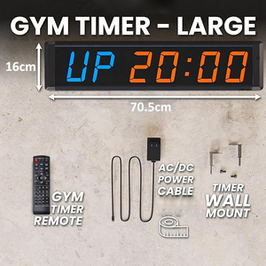 Minuteur numérique LED Jhering 4 pouces pour <span class=keywords><strong>CrossFit</strong></span>, équipement de fitness, minuteur d'entraînement par intervalles avec support - Product Image 2