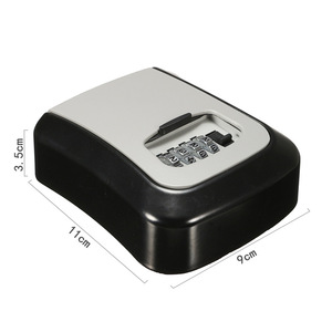 Aluminum Alloy Combination <b>Key</b> <b>Box</b> Mechanical Safe 13x10x5.5cm <b>Wall</b> <b>Mounted</b> For Home Use - Product Image 3