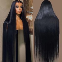 Perruque frontale HD en dentelle, sans colle, cheveux humains vierges bruts alignés sur les cuticules, non traités, 100 % naturels, avec ligne de cheveux pré-épilée