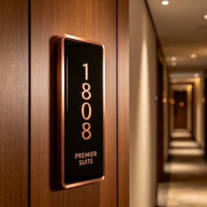 Custom Hotel Apartment <strong>Door</strong> Sign Acrylic <strong>Name</strong> <strong>Plate</strong> Waterproof Mounted Modern Signage for Rooms - Product Image 3