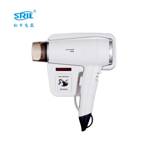 Secador de Pelo Profesional de 1600W para Montar en <span class=keywords><strong>la</strong></span> Pared, para Hoteles y Comercios, con Enchufe para Afeitadora (SRL1806S) - Product Image 3