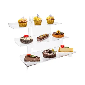 Wholesale Clear Food Riser Acrylic Wedding Cake Cupcake Display Stands For Cakes Display