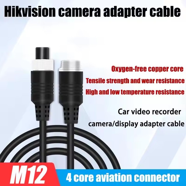 GX12 Aviation 4Pin Plug Truck Monitoring Reversing Adapter Vehicle Camera Video Extension Cable Male Female 20cm/35cm