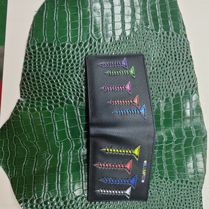 BOS24101502 Customizable Vintage Genuine Leather <b>Wallet</b> Unisex Luxury Short Open <b>Waterproof</b> Colorful Hollow Design RFID Stylish - Product Image 5