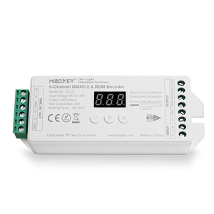JIUAN D5-CX pengendali Led pintar tegangan konstan 5 saluran DMX <span class=keywords><strong>Master</strong></span> DMX512 RDM dekoder 480W - Product Image 3