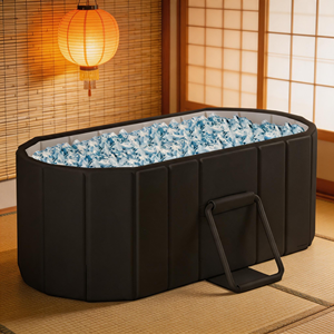 Modern Design Foldable Oval Cold Ice Gear,Inflatable 2 In 1 <b>Sauna</b> Recovery Set, Water Chiller Full Kit For Outdoor Use Ice Bath - Product Image 1
