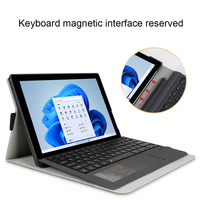 Étui clavier en cuir véritable avec béquille pliable à 4 coins pour Microsoft Surface Pro 9 8, design confortable et résistant aux chocs