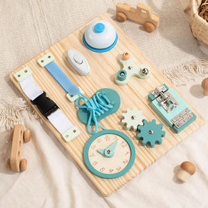 Tavola sensoriale per bambini che imparano giocattolo educativo precoce giocattoli in legno per bambini Montessori gioco di cognizione di abilità di vita - Product Image 6