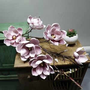 กิ่งแมกโนเลียคุณภาพสูง ดอกไม้ประดิษฐ์จากโฟม EVA สำหรับงานแต่งงาน - Product Image 3