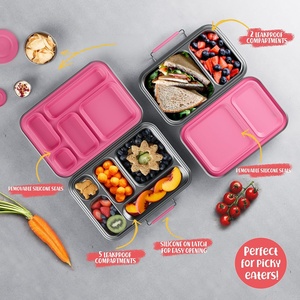 Kids Leak-proof Toddlers <b>Lunch</b> Container 3 <b>Compartments</b> Dishwasher Safe Stainless Steel Bento <b>Box</b> with PP Lid BPA Free - Product Image 6