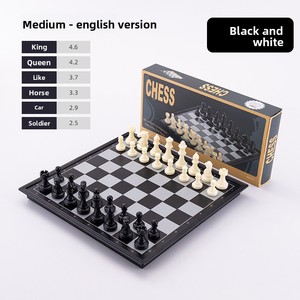 Set di <span class=keywords><strong>Scacchi</strong></span> Magnetico Pieghevole di Alta Gamma in Stile Europeo-Americano, Pezzi in Legno Nero e Bianco per Gioco degli <span class=keywords><strong>Scacchi</strong></span> - Product Image 6