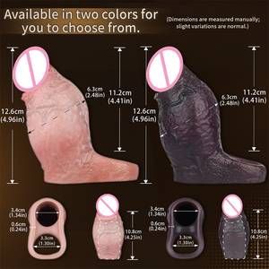 Manchon pénien en silicone liquide à picots internes, extrémité fermée, pour l'extension de la taille et de la longueur, jouet sexuel pour hommes 18+ - Product Image 6