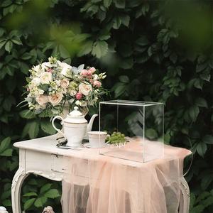 Boîte à cartes en acrylique transparente épaisse, DIY, pour mariage, vierge, sans impression, grande taille 10x10x5.5 po, pour décoration de réception, collecte de fonds, boîte à monnaie - Product Image 5