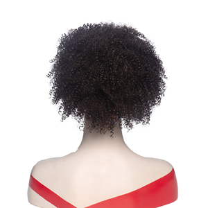 Aishili Vente en gros Écharpe Bandeau Turban Enveloppe Fibre Synthétique <span class=keywords><strong>Afro</strong></span> Crépus <span class=keywords><strong>Cheveux</strong></span> Bouclés Perruque Bandeau Perruque pour Femmes Noires - Product Image 2