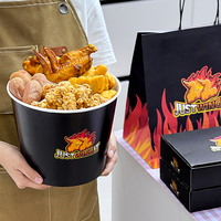 Emballages personnalisés écologiques jetables et recyclables en carton imprimé avec logo pour la restauration rapide, boîtes à emporter pour poulet frit et hamburgers