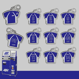 Kpop & Team camiseta azul HD Impresión de fotos acrílico llavero tienda de OPP-UP FUMA YUMA NICHOLAS <span class=keywords><strong>EJ</strong></span> Charm Jersey llavero Fans regalo - Product Image 1