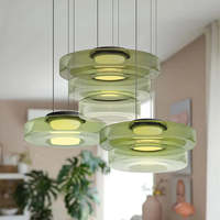 Luminaire suspendu en verre vintage Wabi-Sabi vert de style américain SIMIG pour salle à manger, bar, café, maison d'hôtes