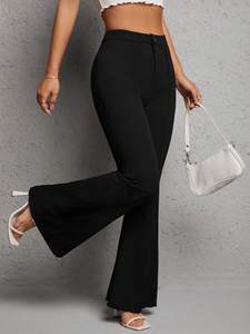 PANTALON MODERNE ÉCOLOGIQUE BRODÉ POLYSTERBLEND EN NOIR S/M/L/XL/XXL - Product Image 4