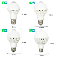 Bombilla inteligente con Sensor de movimiento humano para el hogar, bombilla Led de inducción automática de alto lúmenes, CA de 220V, potencia de 5W, 7W, 9W, 12W, 3500K, 6500K