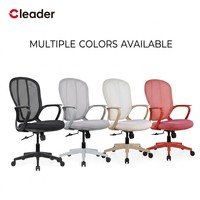 Chaise de bureau ergonomique pivotante et roulante avec support lombaire en maille respirante pour travail et étude