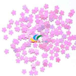 <b>Sequins</b> Cherry Blossom Shape 5mm Pet Material For Nail <b>Art</b> - Product Image 1