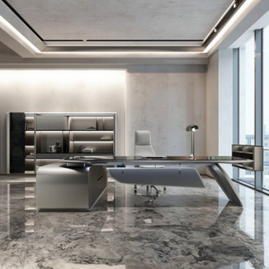 <span class=keywords><strong>Bureau</strong></span> <span class=keywords><strong>de</strong></span> direction modulaire convertible <span class=keywords><strong>de</strong></span> <span class=keywords><strong>luxe</strong></span> <span class=keywords><strong>moderne</strong></span> avec tiroirs, forme rectangulaire, pour PDG, usage commercial ou <span class=keywords><strong>bureau</strong></span> à domicile - Product Image 5