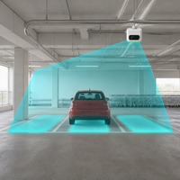 Sensor de Detección de Espacios de Estacionamiento con IA Optimizada, Cámaras Binoculares Duales de 4MP, Cobertura de 6 Bahías con Procesamiento de IA Local